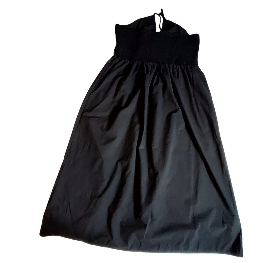 Universal Thread Black Cotton Halter Maxi Dress XLMaxi length flowy silhouette - Picture 3 of 11